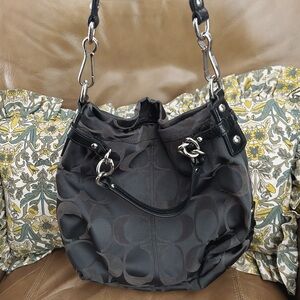 Coach Black Signature Shoulder Bag